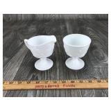 Milk Glass Creamer and Sugar