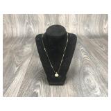 14K Sand Dollar Pendant & 14k Cobra Style Chain