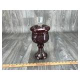 Red Glass Colored Cup & Lid