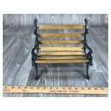 Doll Bench Wood and Cast Iron