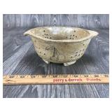Glazed Pottery Strainer Bowl