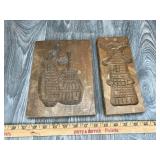 2 Original Dutch Molds Windmill Butterchurn