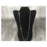 14K Gold Herringbone Necklace 30" Long