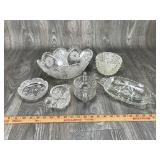 Lot of 6 Pieces of Pressed Glass