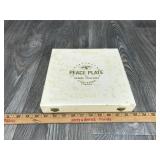 Peace Plate by Gilbert Poillerat Crystal w/ box