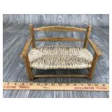 Wooden Doll Sitting Bench