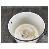 Large White Enamel Pot