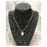 7.5" Necklace with Stone Pendant