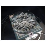 Mirrored Plate & Crystal Paper Weight