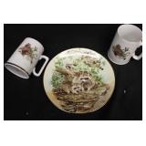 Glen Loates Racoon Family plates and mugs Glen Loates Racoon Family plates and mugs