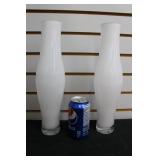 2 Tall Frosted Vases 2 Tall Frosted Vases