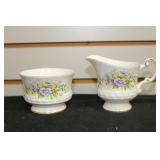 Queens Rosina China Sugar dish and Creamer Queens Rosina China Sugar dish and Creamer