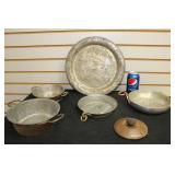 lot of pans and platter lot of pans and platter
