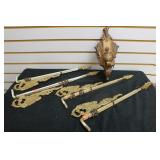 Vintage Curtain rods and light fixture Vintage Curtain rods and light fixture
