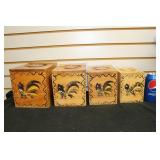Set of 4 Wooden Canisters Set of 4 Wooden Canisters