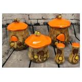 Vintage Mushroom Canisters Vintage Mushroom Canisters