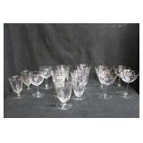 Lot of Cornflower Stem Glasses (13) Lot of Cornflower Stem Glasses (13)