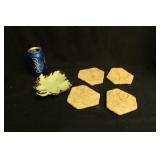 Set of 4 Coasters and candy dish Set of 4 Coasters and candy dish