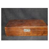 wooden box w contents wooden box w contents