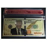 Gold Donald Trump Bank Note Gold Donald Trump Bank Note