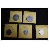 2/1974 Canadian 50cent pieces 76,77 nickle,77 dime 2/1974 Canadian 50cent pieces 76,77 nickle,77 dime