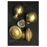 Brass Knobs / 1 glass knob Brass Knobs / 1 glass knob