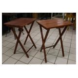 2 wooden TV Trays 2 wooden TV Trays