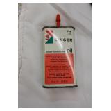 Full Singer Sweing Machine Oil Tin Full Singer Sweing Machine Oil Tin