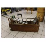 Vintage Wooden Tool Box W/ Contents Vintage Wooden Tool Box W/ Contents