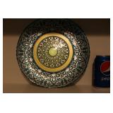 Hand Decorated Glass Plate Made in Turkey Hand Decorated Glass Plate Made in Turkey