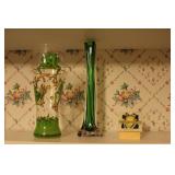 Frog Glass Vase and frog Decor Frog Glass Vase and frog Decor