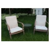 2 Out Door Chairs and Table 2 Out Door Chairs and Table