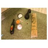 Thermometers skewers and knife sharpener Thermometers skewers and knife sharpener