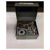 Metal Box Full of Lg Bolts and Washers Metal Box Full of Lg Bolts and Washers