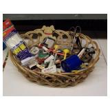 Basket of misc items Basket of misc items