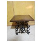 Vintage Side Iron Leg Table Vintage Side Iron Leg Table
