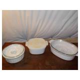 3 Corning Ware Dishes w lids 3 Corning Ware Dishes w lids