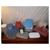 Lot of Storage Containers w lids and Cake Carrier Lot of Storage Containers w lids and Cake Carrier