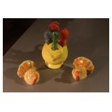 Turkey S&P Shakers W/ Teapot butter knife holder Turkey S&P Shakers W/ Teapot butter knife holder