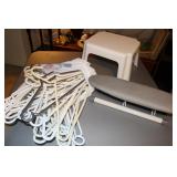 Stool Plastic hangers and table top ironing board Stool Plastic hangers and table top ironing board