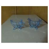 Blue Creamer and Sugar Bowl Blue Creamer and Sugar Bowl