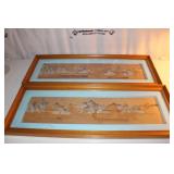 2 vintage wall art pieces 2 vintage wall art pieces