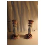 2 Stamped Candle Stick Holders 2 Stamped Candle Stick Holders