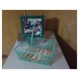 Wire Basket and Tins Wire Basket and Tins