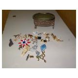 Costume Jewlery and box Costume Jewlery and box