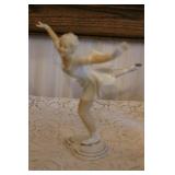Vintage Porcelain Ice Skater Figurine 11' Vintage Porcelain Ice Skater Figurine 11'