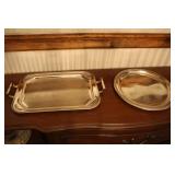 2 Silver Serving Platters 2 Silver Serving Platters