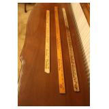 3 Vintage Metre Sticks 3 Vintage Metre Sticks