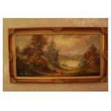31' x 55' Vintage Framed & Signed Painting 31' x 55' Vintage Framed & Signed Painting