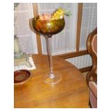 Large Stem Glass w/ Plastic fruit Large Stem Glass w/ Plastic fruit